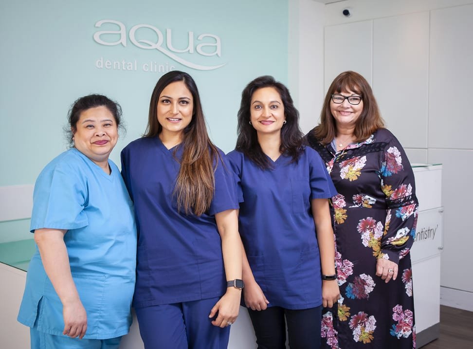 aqua team recption desk